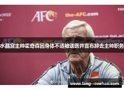 水晶宫主帅霍奇森因身体不适被送医并宣布辞去主帅职务